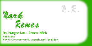 mark remes business card