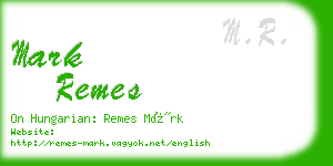 mark remes business card